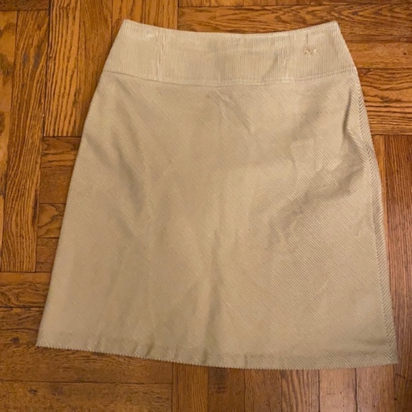 Authentic Burberry ecru cream beige corduroy skirt - Picture 1 of 8